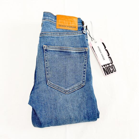 Denim Forum The Nico Mid Rise Skinny Dark Bleu N Stormy Size 23 x 26 L NWT - Picture 1 of 9
